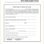 ACH Form Template Contract Template Templates Form
