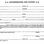 Authorization For Payoff NJ CAR Services