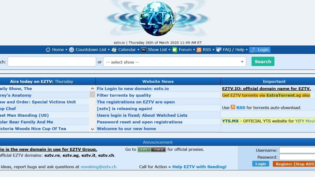 EZTV Proxy And Mirror Sites To Download TV Shows My Tech Blog