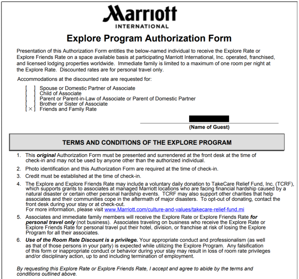 Marriott Friends Family Rate Plan LoyaltyLobby